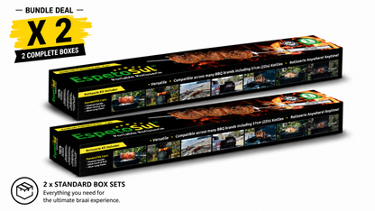 Double Premium Powered BBQ Rotisserie Kit